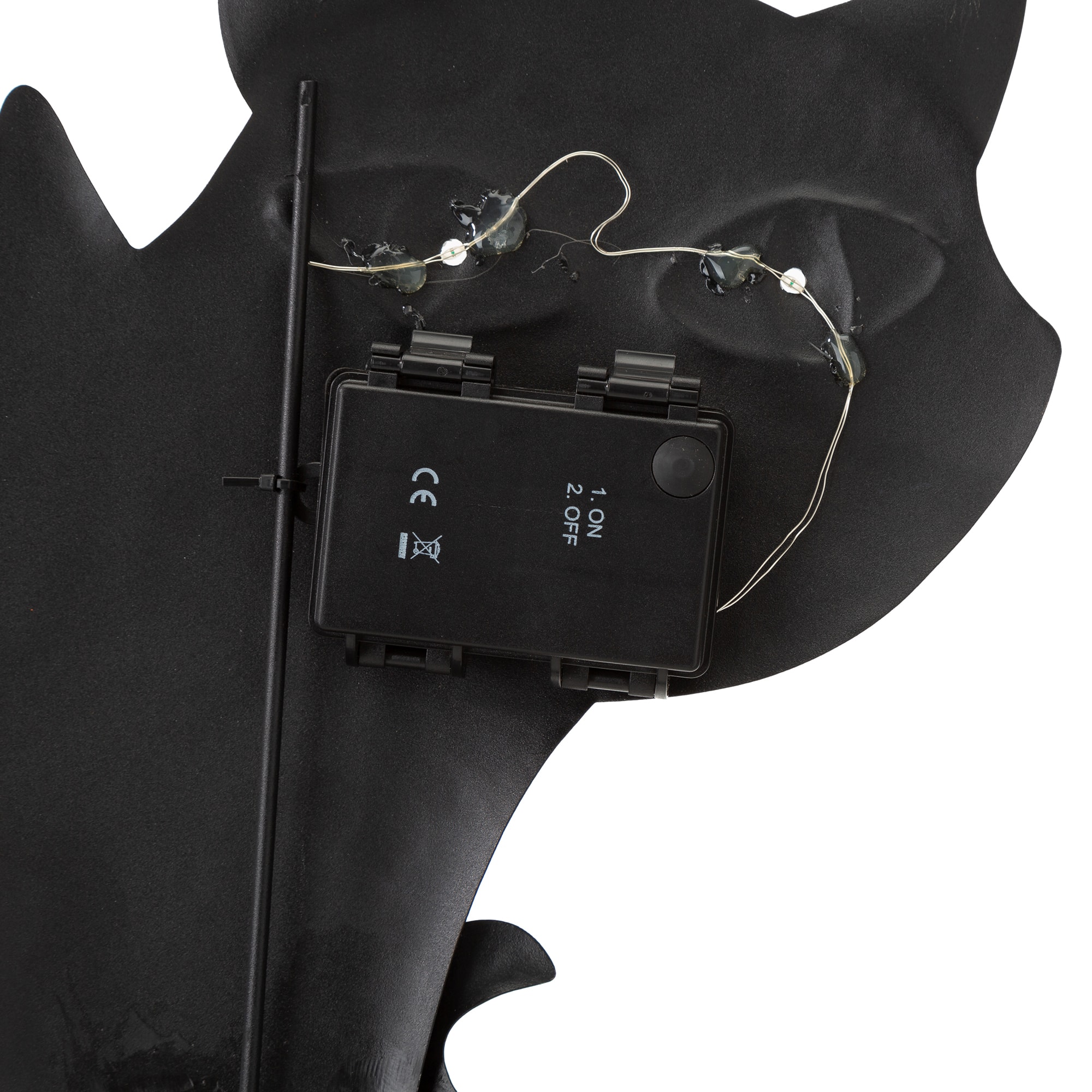 Glitzhome® 32" Lighted Metal Halloween Black Cat Yard Stake